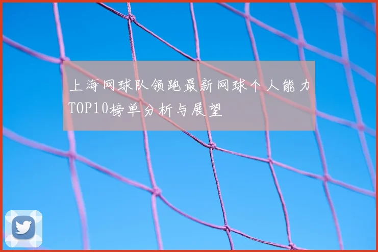 上海网球队领跑最新网球个人能力TOP10榜单分析与展望
