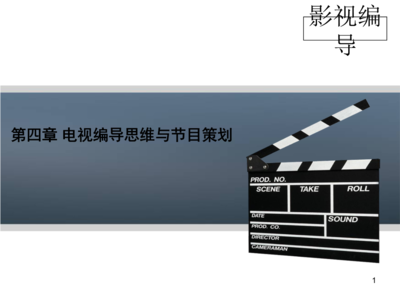 电视编导思维与节目策划